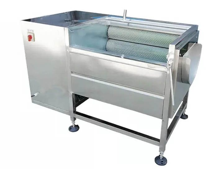 Brush potato peeling machine: